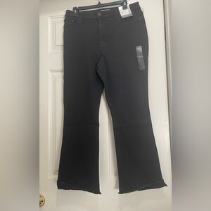 NWT Women's Nine West High Rise Kick Flare Black Jeans size 16